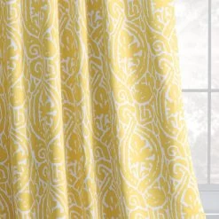 Abstract Misted Yellow Room Darkening Curtain 13 Abstract Misted Yellow Room Darkening Curtain -Chic Curtains Shop BOCH KC16075 36733 5