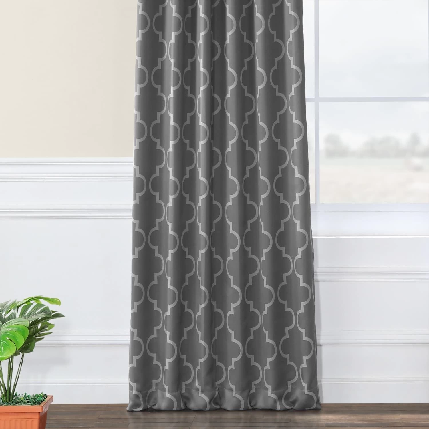 Seville Grey & Silver Room Darkening Curtain 8 Seville Grey & Silver Room Darkening Curtain - Image 6