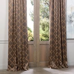 Seville Taupe & Gold Room Darkening Curtain -Chic Curtains Shop BOCH KC25 15107 1
