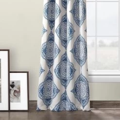 Henna Blue Grommet Room Darkening Curtain -Chic Curtains Shop BOCH KC27C GR 56345 2