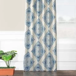 Henna Blue Room Darkening Curtain -Chic Curtains Shop BOCH KC27C 25742 3
