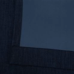 Indigo Grommet Textured Faux Linen Room Darkening Curtain -Chic Curtains Shop BOCH LN1853 GR 41989 4