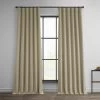 Thatched Tan Textured Faux Linen Room Darkening Curtain 1 Thatched Tan Textured Faux Linen Room Darkening Curtain -Chic Curtains Shop BOCH LN18542 front view