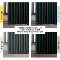 Focal Green Extra Wide Textured Faux Linen Room Darkening Curtain 13 Focal Green Extra Wide Textured Faux Linen Room Darkening Curtain -Chic Curtains Shop BOCH LN21328 DW angled front view