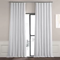 Chalk Off White Textured Bellino Room Darkening Curtain