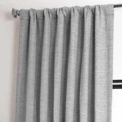 Vista Grey Textured Bellino Room Darkening Curtain -Chic Curtains Shop BOCH PL1701 39733 3