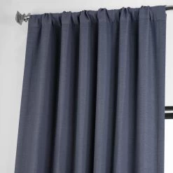 Wild Blue Textured Bellino Room Darkening Curtain -Chic Curtains Shop BOCH PL1704 39737 3