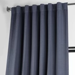 Wild Blue Textured Bellino Room Darkening Curtain -Chic Curtains Shop BOCH PL1704 39737 4