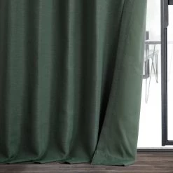 Pine Forest Textured Bellino Room Darkening Curtain -Chic Curtains Shop BOCH PL1806 49012 5