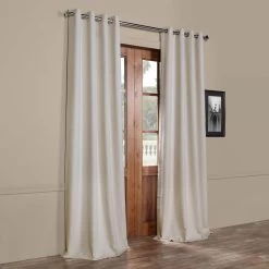Oat Cream Grommet Textured Bellino Room Darkening Curtain -Chic Curtains Shop BOCH PL4201 GR 25895 1