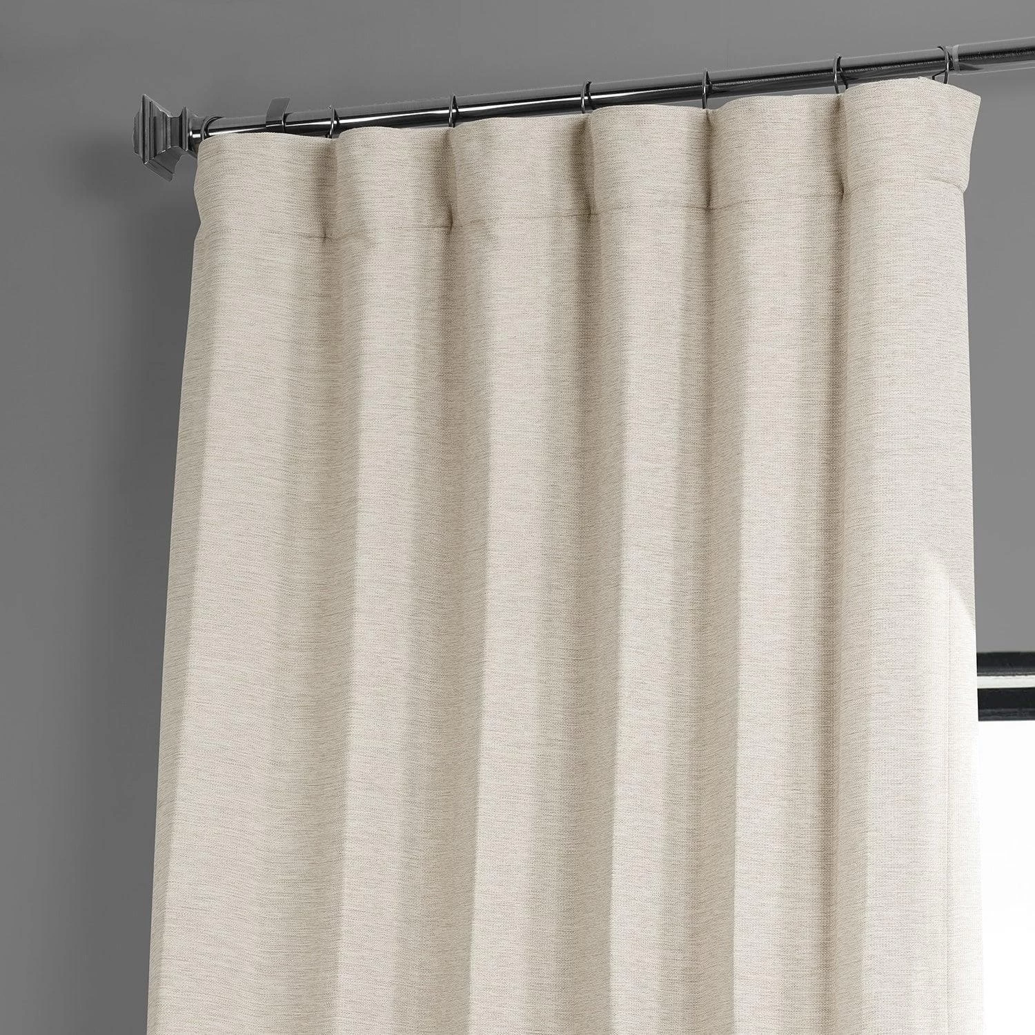 Oat Cream Textured Bellino Room Darkening Curtain 4 Oat Cream Textured Bellino Room Darkening Curtain - Image 2
