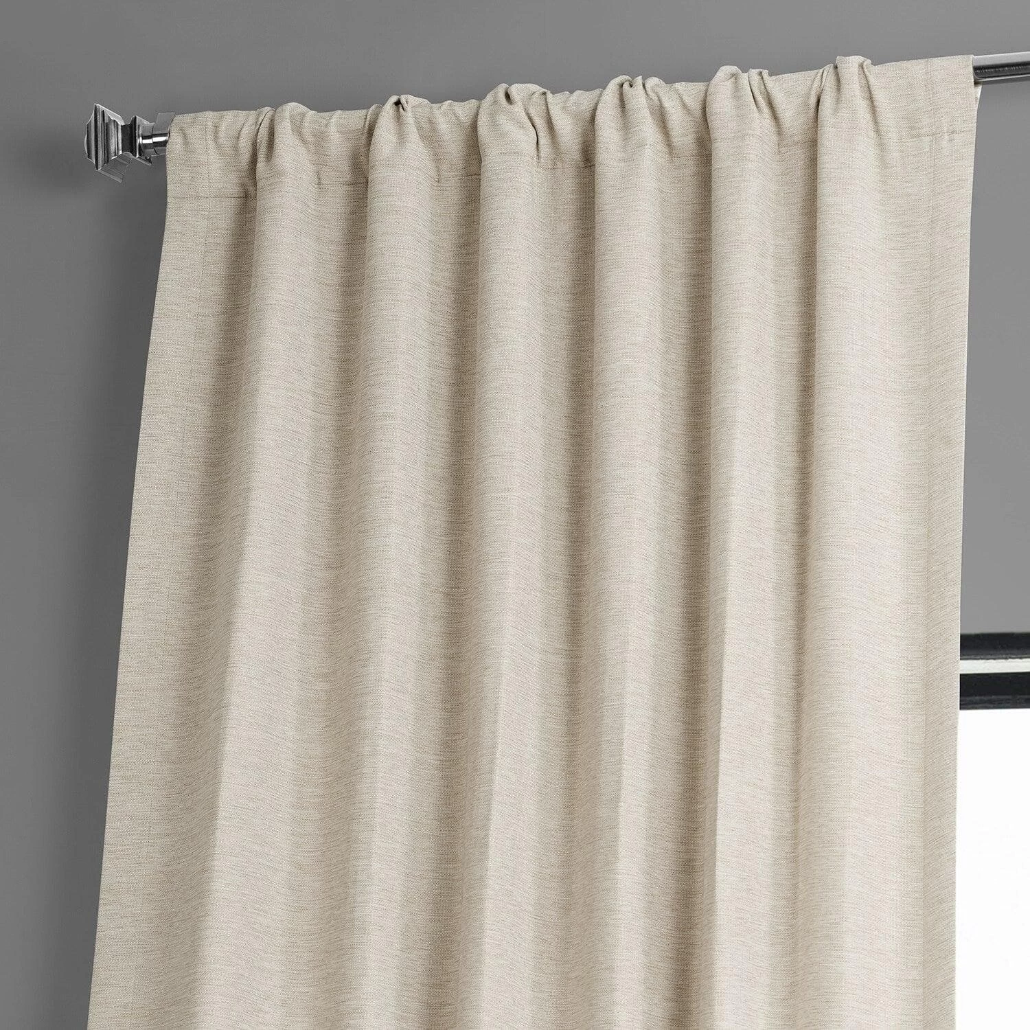 Oat Cream Textured Bellino Room Darkening Curtain 6 Oat Cream Textured Bellino Room Darkening Curtain - Image 4