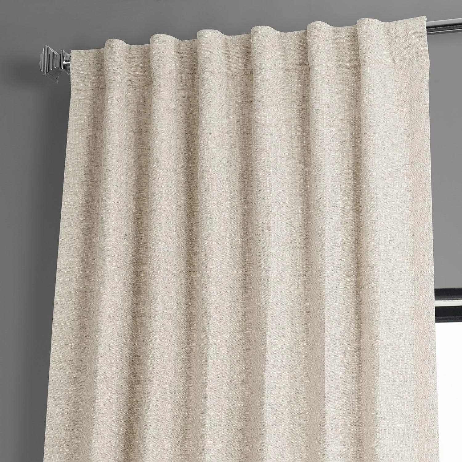 Oat Cream Textured Bellino Room Darkening Curtain 5 Oat Cream Textured Bellino Room Darkening Curtain - Image 3