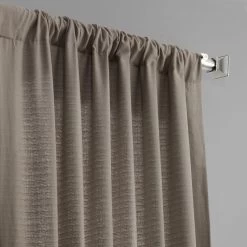 Taupe Grey Textured Cotton Bark Weave Curtain 11 Taupe Grey Textured Cotton Bark Weave Curtain -Chic Curtains Shop BWLK 1855 49103 2