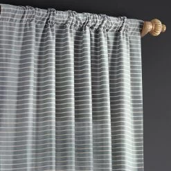 Weekend Blue Striped Hand Weaved Cotton Curtain -Chic Curtains Shop CC CD17 15296 3