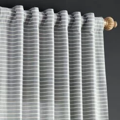 Weekend Blue Striped Hand Weaved Cotton Curtain -Chic Curtains Shop CC CD17 15296 4
