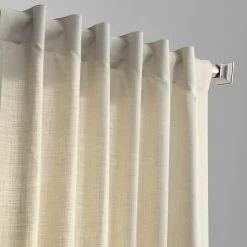 Light Beige Textured Cotton Linen Weave Curtain 10 Light Beige Textured Cotton Linen Weave Curtain -Chic Curtains Shop CCLK 1803A 49047 3