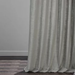 Mist Grey Textured Cotton Linen Weave Curtain -Chic Curtains Shop CCLK 1805A 49051 4
