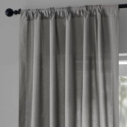 Shady Grey Classic Cotton Curtain Pair (2 Panels) -Chic Curtains Shop CCSH 2004 68811 3