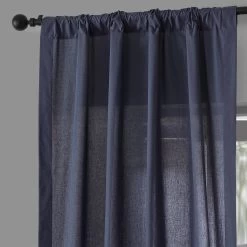 Acai Blue Classic Cotton Curtain Pair (2 Panels) -Chic Curtains Shop CCSH 2006 68813 3