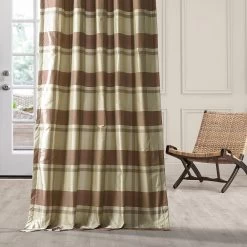 Mallur Ruby Plaid Silk Curtain -Chic Curtains Shop DS MADH1 86084