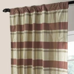 Mallur Ruby Plaid Silk Curtain -Chic Curtains Shop DS MADH1 86084 2