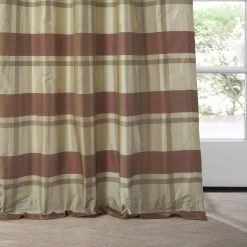 Mallur Ruby Plaid Silk Curtain -Chic Curtains Shop DS MADH1 86084 3