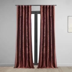 Saltaana Red Striped Silk Curtain