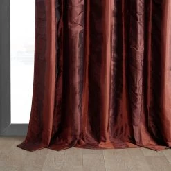 Saltaana Red Striped Silk Curtain 12 Saltaana Red Striped Silk Curtain -Chic Curtains Shop DS MRJSTK5006 98114 3