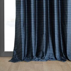 Reevan Blue Striped Silk Curtain 12 Reevan Blue Striped Silk Curtain -Chic Curtains Shop DS MRJSTK5020 98117 3