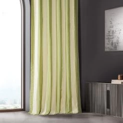 Aamani Green Yellow Striped Silk Curtain 13 Aamani Green Yellow Striped Silk Curtain -Chic Curtains Shop DS MRJSTK5041 98122 5