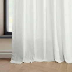 Prime White French Pleat Dune Textured Cotton Curtain -Chic Curtains Shop DTCC 20801 FP 98278 3