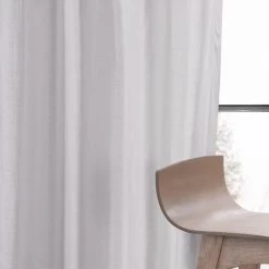 Prime White Grommet Dune Textured Cotton Curtain Pair (2 Panels) -Chic Curtains Shop DTCC 20801 GR front view b