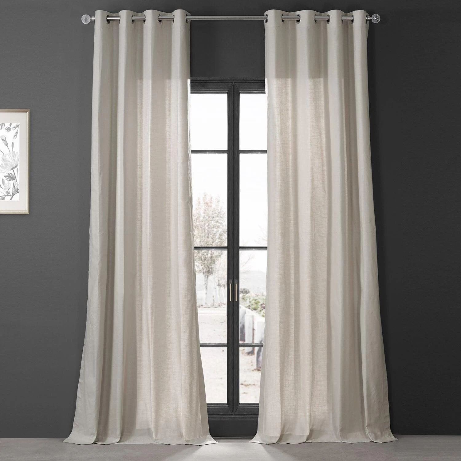 Fable Beige Grommet Dune Textured Cotton Curtain Pair (2 Panels) 3 Fable Beige Grommet Dune Textured Cotton Curtain Pair (2 Panels)
