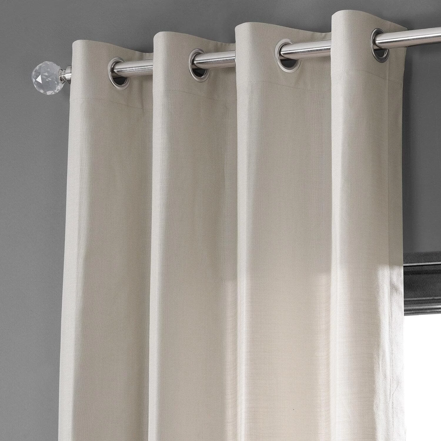 Fable Beige Grommet Dune Textured Cotton Curtain Pair (2 Panels) 4 Fable Beige Grommet Dune Textured Cotton Curtain Pair (2 Panels) - Image 2