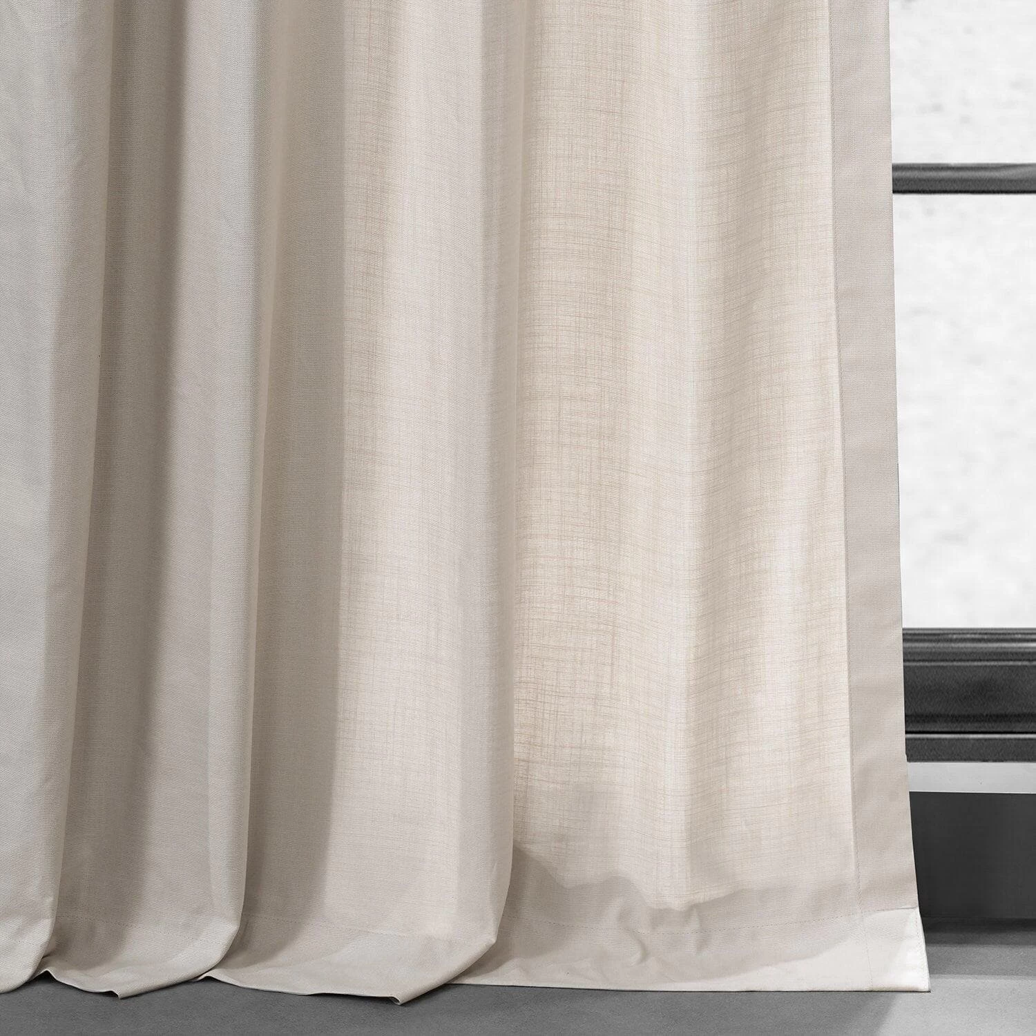 Fable Beige Grommet Dune Textured Cotton Curtain Pair (2 Panels) 6 Fable Beige Grommet Dune Textured Cotton Curtain Pair (2 Panels) - Image 4