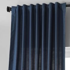 Noble Navy Dune Textured Cotton Curtain Pair (2 Panels) -Chic Curtains Shop DTCC 20804 74964 4