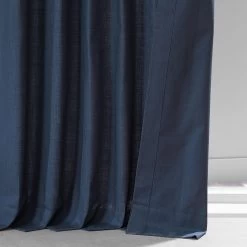 Noble Navy Dune Textured Cotton Curtain Pair (2 Panels) -Chic Curtains Shop DTCC 20804 74964 5