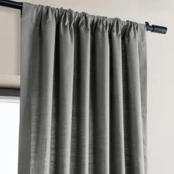 Dark Grey Dune Textured Cotton Curtain Pair (2 Panels) 11 Dark Grey Dune Textured Cotton Curtain Pair (2 Panels) -Chic Curtains Shop DTCC 21111 94409 2