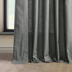 Dark Grey Dune Textured Cotton Curtain Pair (2 Panels) 12 Dark Grey Dune Textured Cotton Curtain Pair (2 Panels) -Chic Curtains Shop DTCC 21111 94409 4