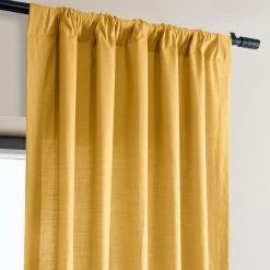 Ochre Dune Textured Cotton Curtain Pair (2 Panels) -Chic Curtains Shop DTCC 21112 94410 2