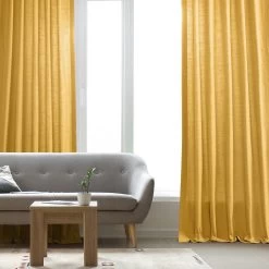 Ochre Dune Textured Cotton Curtain Pair (2 Panels) -Chic Curtains Shop DTCC 21112 94410 5