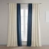 Beige & Navy Bold Frame Bordered Dune Textured Cotton Curtain -Chic Curtains Shop DTCC BB230303 front view