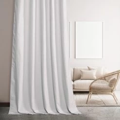Prime White Dune Textured Cotton Hotel Blackout Curtain -Chic Curtains Shop DTCC BO20801.7AX