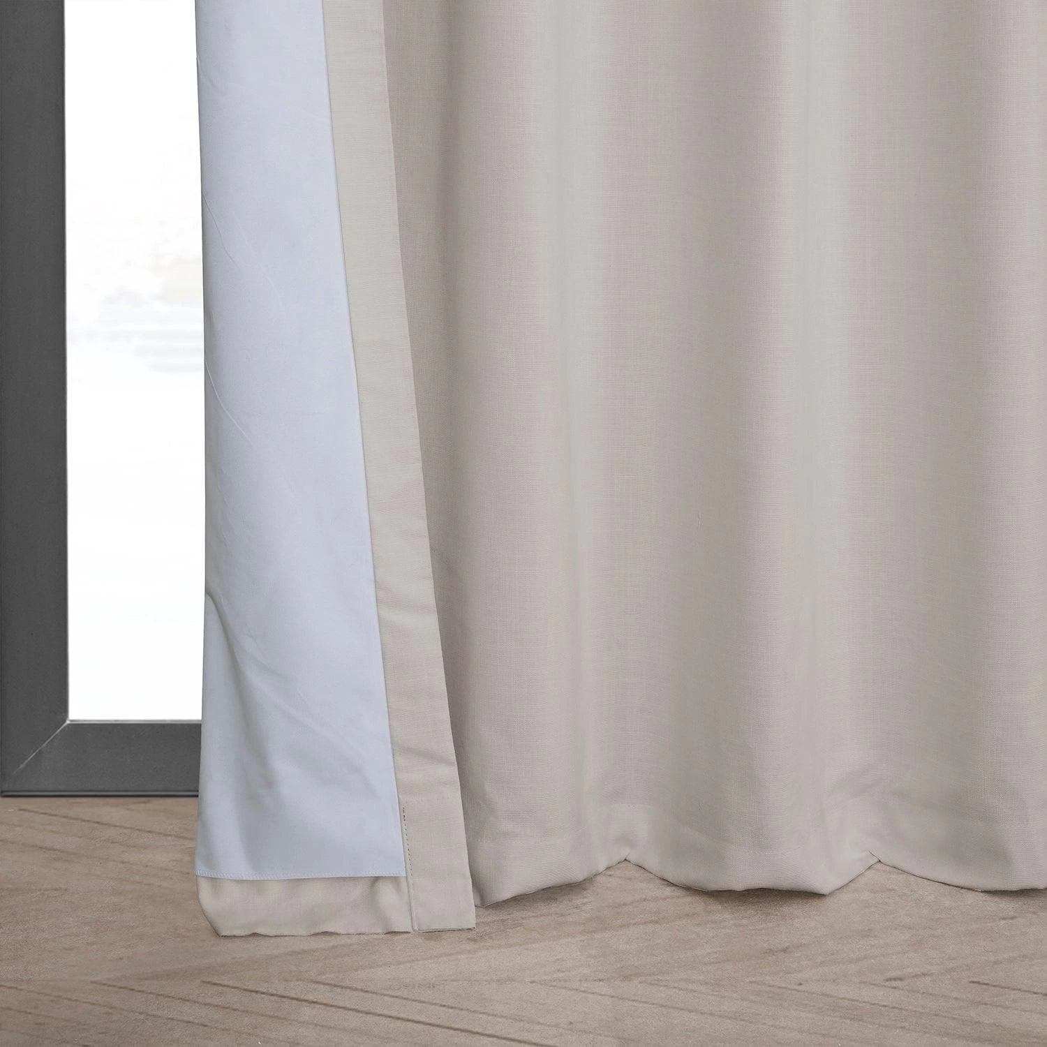 Supreme Cream Grommet Dune Textured Cotton Hotel Blackout Curtain 5 Supreme Cream Grommet Dune Textured Cotton Hotel Blackout Curtain - Image 3