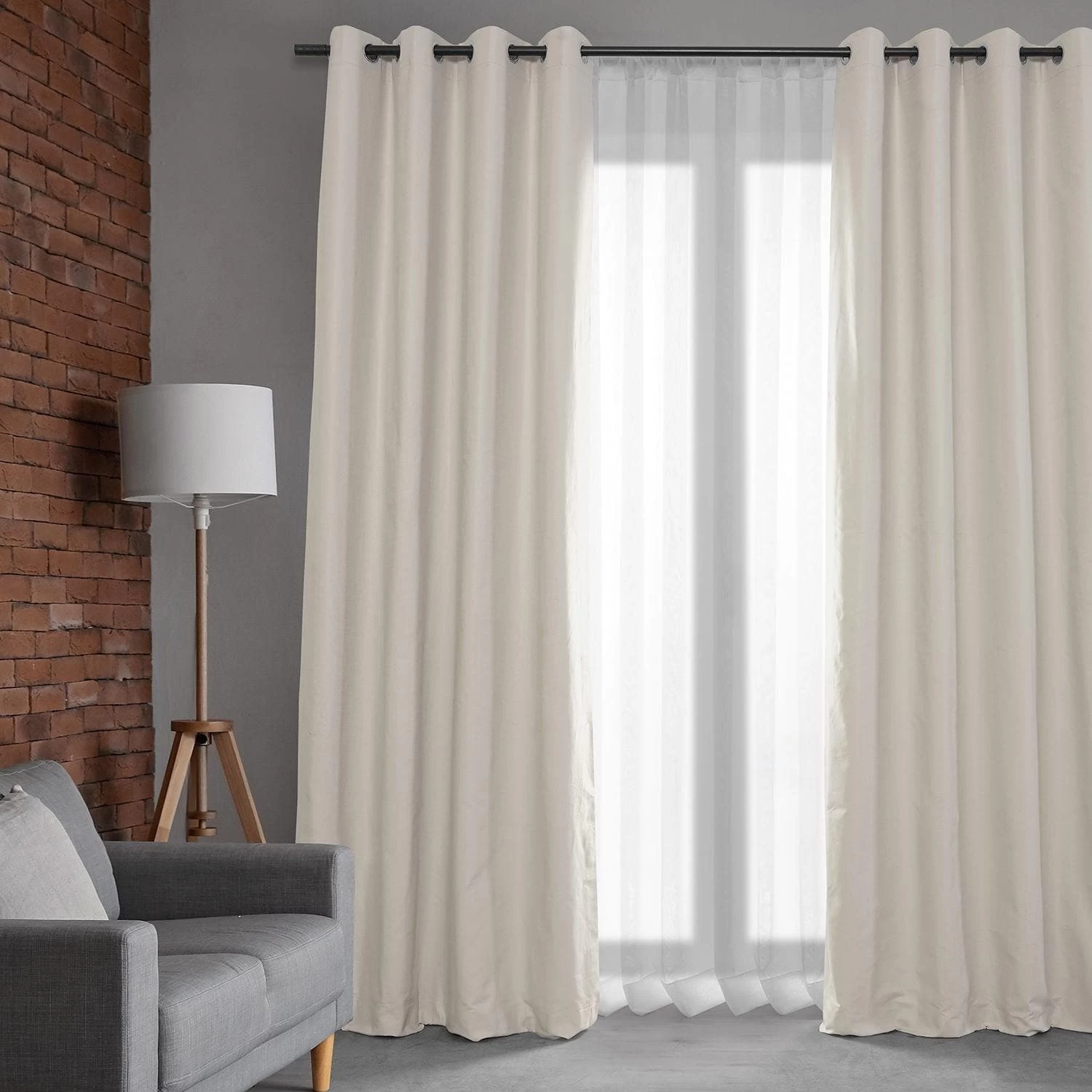 Fable Beige Grommet Dune Textured Cotton Hotel Blackout Curtain 8 Fable Beige Grommet Dune Textured Cotton Hotel Blackout Curtain - Image 6