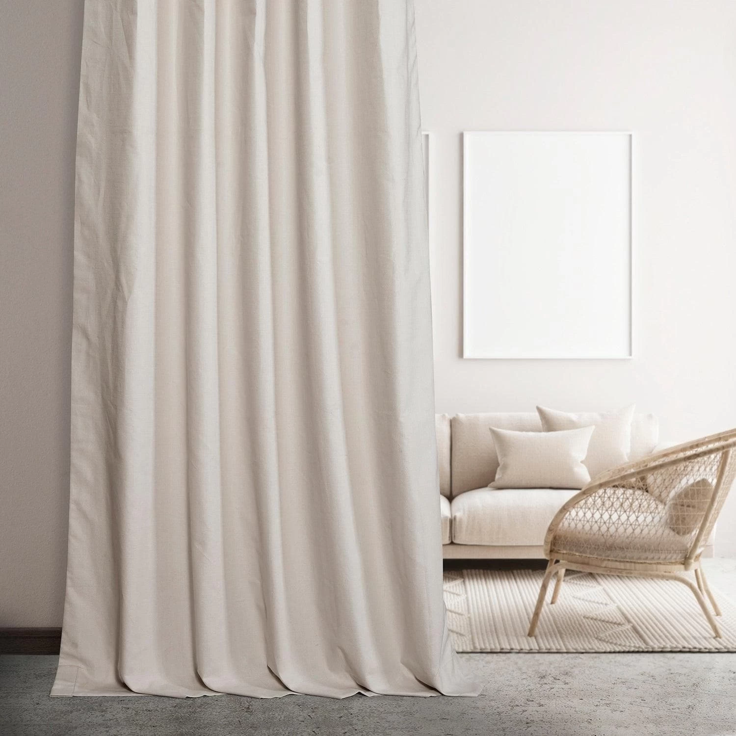Fable Beige Dune Textured Cotton Hotel Blackout Curtain 8 Fable Beige Dune Textured Cotton Hotel Blackout Curtain - Image 6