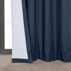 Noble Navy Grommet Dune Textured Cotton Hotel Blackout Curtain -Chic Curtains Shop DTCC BO20804 GR.2H