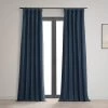 Noble Navy Dune Textured Cotton Hotel Blackout Curtain 1 Noble Navy Dune Textured Cotton Hotel Blackout Curtain -Chic Curtains Shop DTCC BO20804.1A