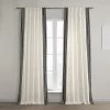 Sharkskin Black Bordered Cotton Curtain 2 Sharkskin Black Bordered Cotton Curtain -Chic Curtains Shop DTCC SB220601 front view 8bd44c7b b693 4c95 b719 45c9d0c0b3b9